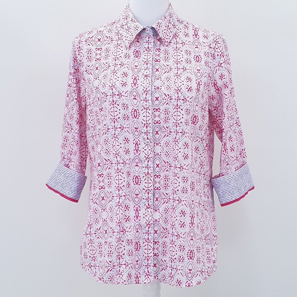 Foxcroft Long Sleeve Casual Blouse Sz 10
